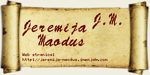 Jeremija Maoduš vizit kartica